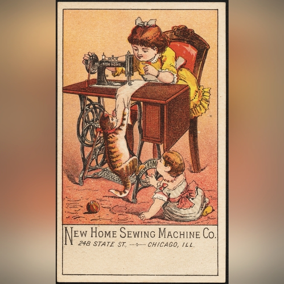 Vintage | Art | Vintage New Home Sewing Machine Advertisement Art Print ...